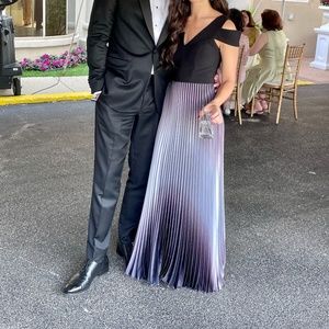 Aqua Ombre Pleated Gown